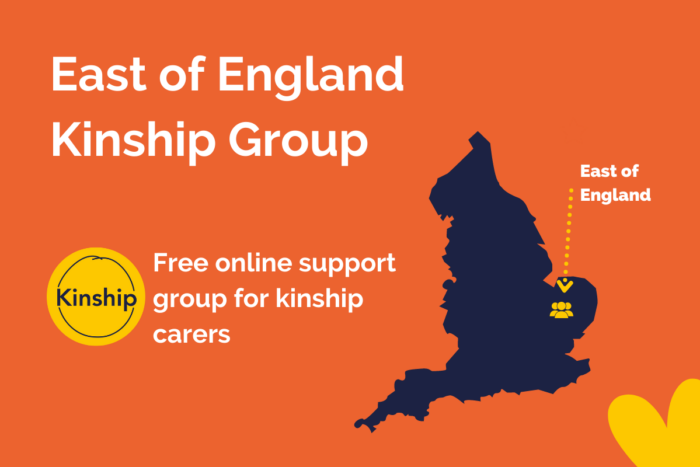 Map showing location of East of England Kinship Group