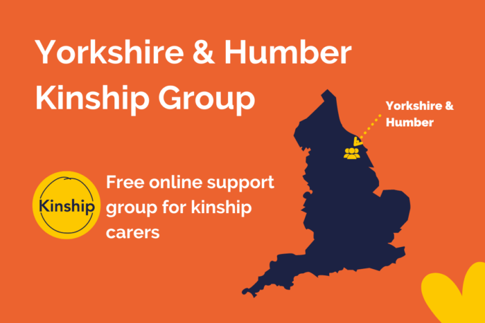 Map showing location of Yorkshire and Humber Kinship Group